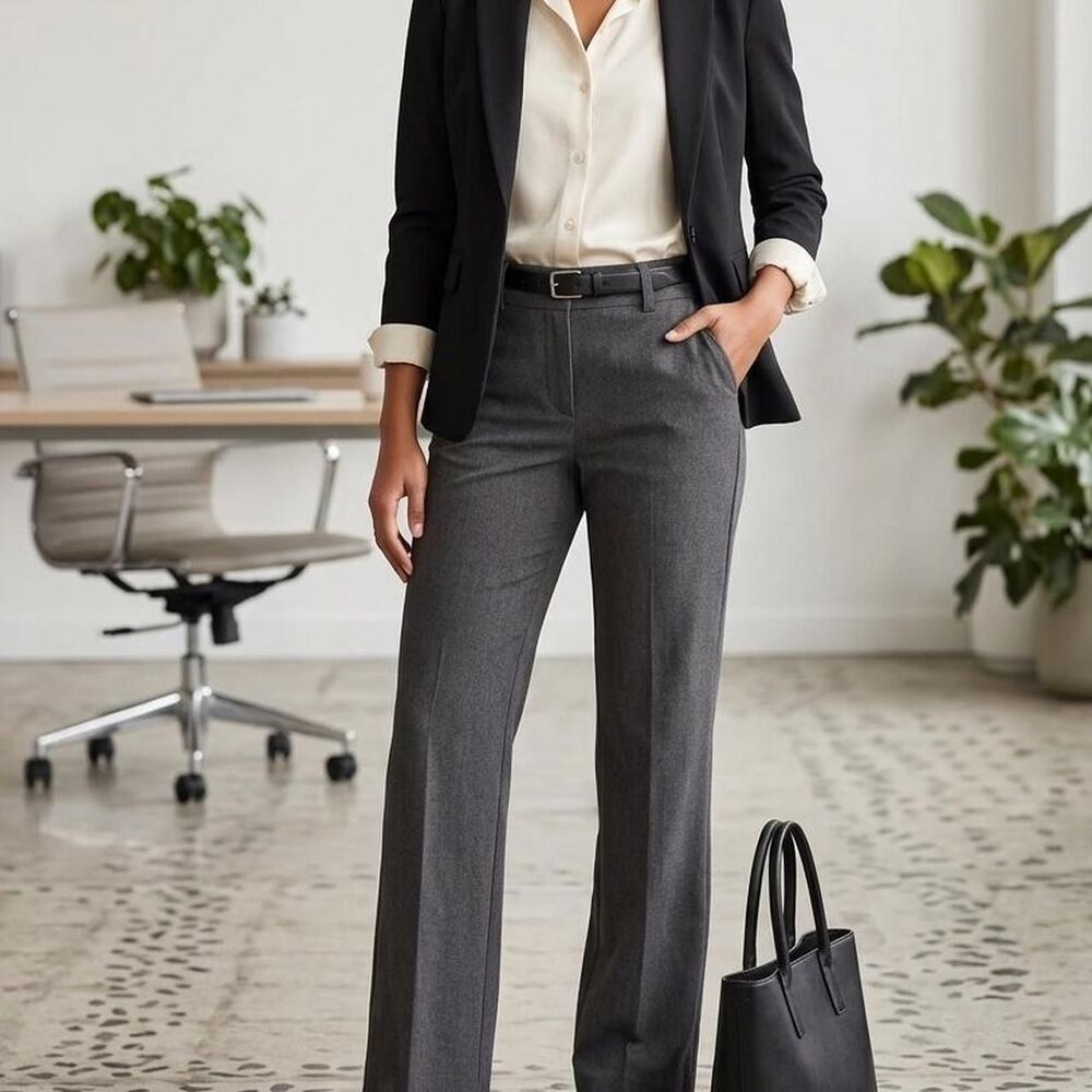 Bcx Women's  Grey Wide leg Slacks